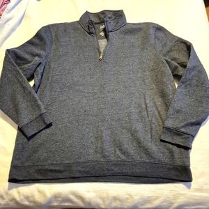 Croft & Barrow men's XXL Extra Soft blue pullover collared sweatshirt VGUC